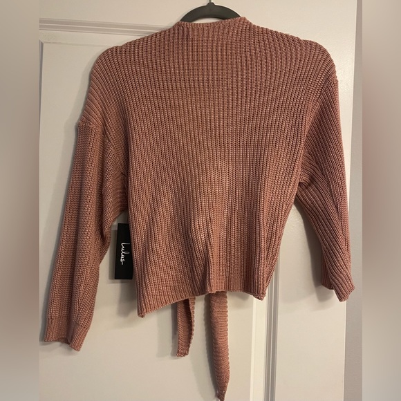 NWT Say Something Sweet Rusty Rose
Knit Tie-Front Sweater - Picture 4 of 4